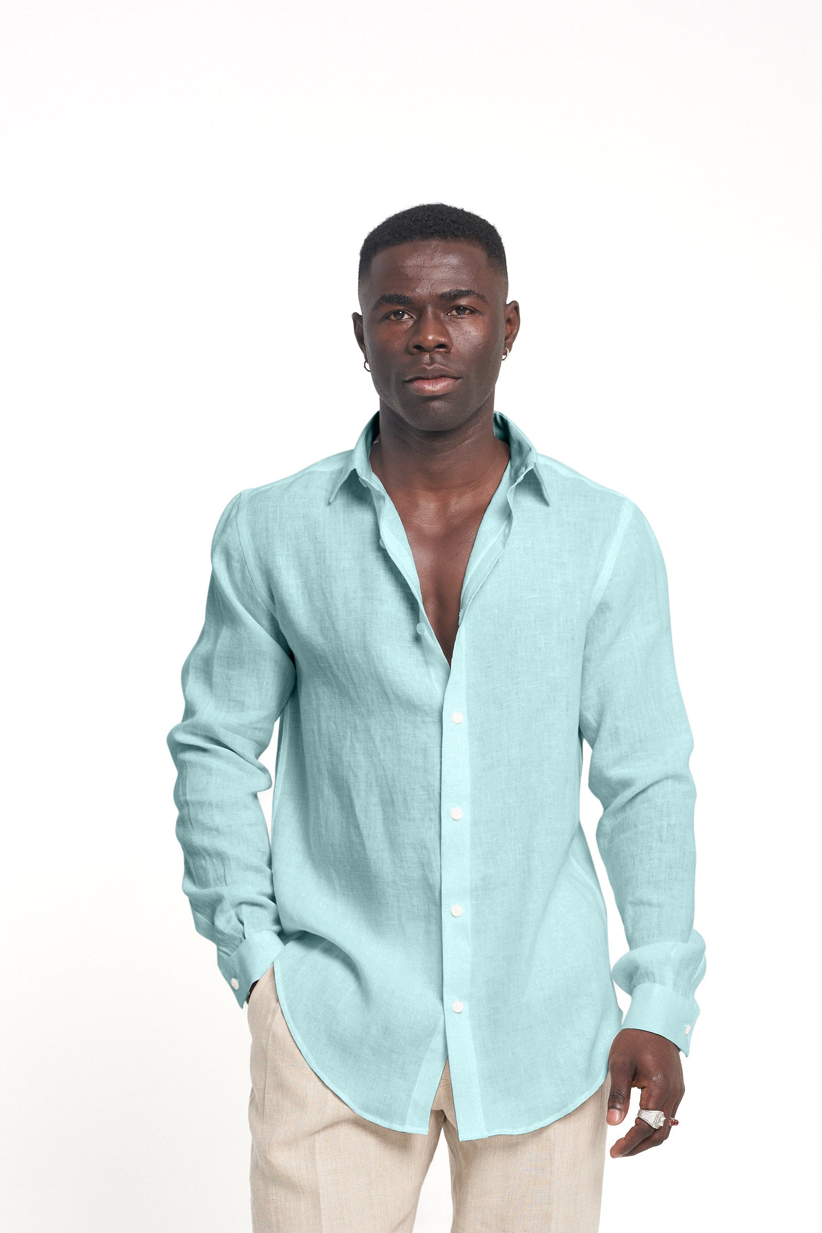 Fira LS Linen Shirt Mint