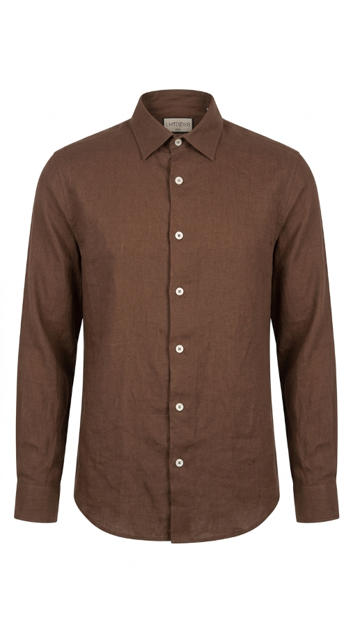Capri Linen Shirt Chocolate Brown