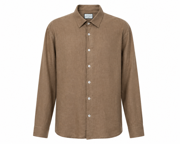 Capri LS Linen Shirt Brown