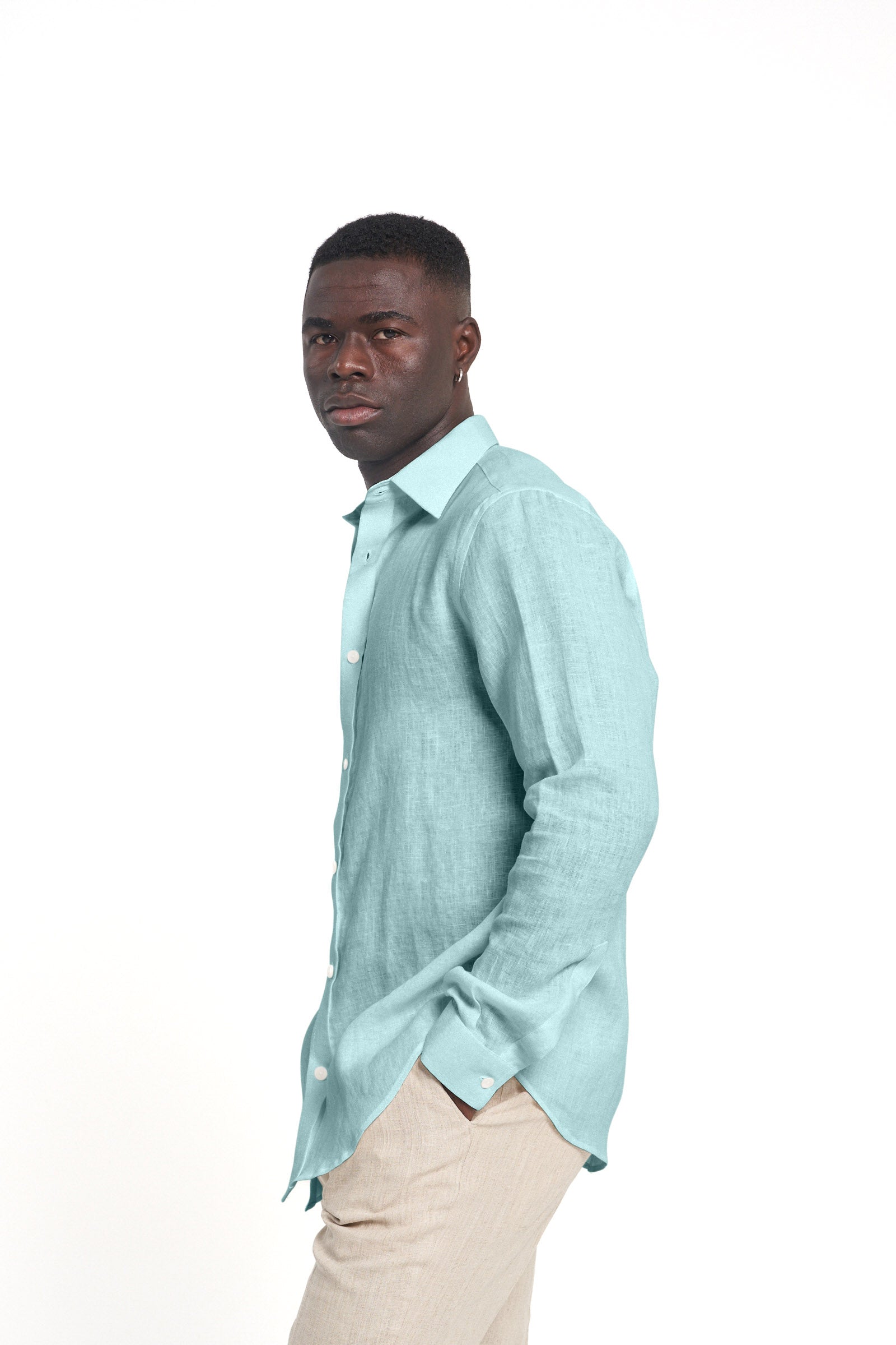 Fira LS Linen Shirt Mint