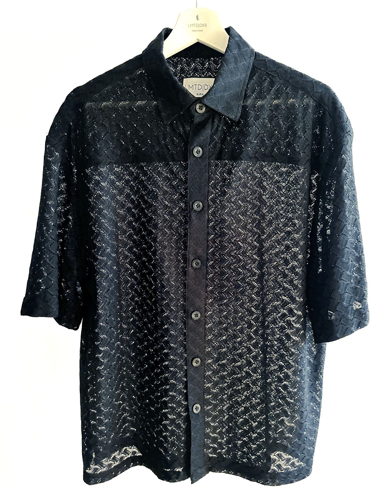 Oversize Knitted Shirt in Black