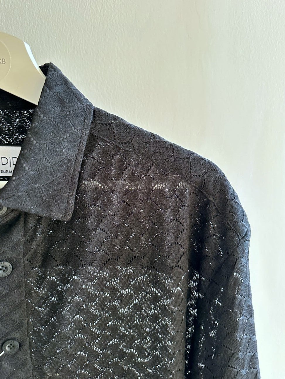 Oversize Knitted Shirt in Black