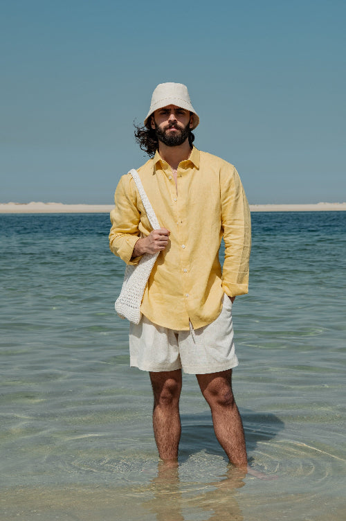 Capri Linen Shirt Warm Yellow